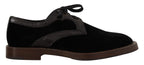 Dolce & Gabbana Black Velvet Exotic Leather Shoes - Zeiniez