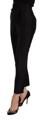 Dsquared² Black Wool High Waist Skinny Women Pants - Zeiniez