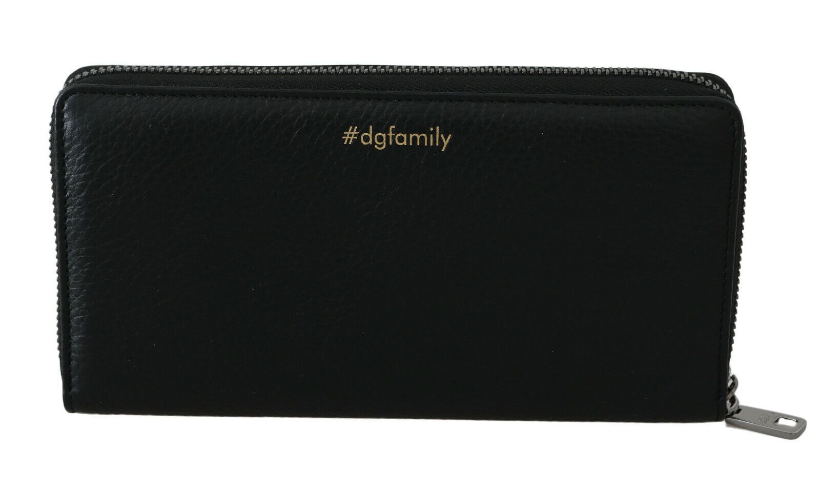 Dolce & Gabbana Black Blue Leather #DGFAMILY Zipper Continental Wallet - Zeiniez