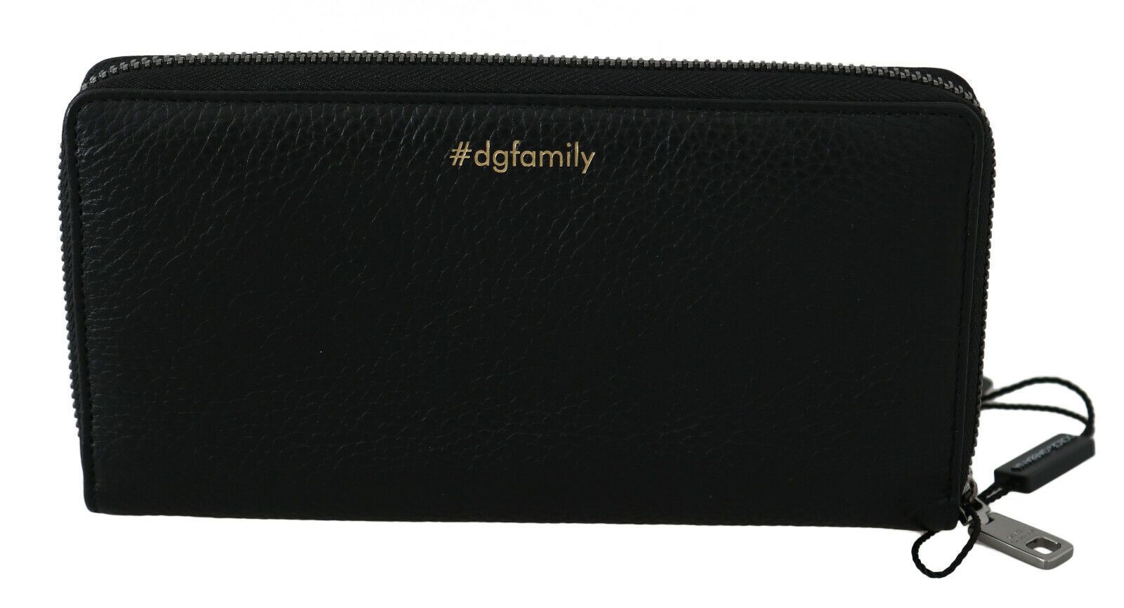 Dolce & Gabbana Black Red Leather #DGFAMILY Zipper Continental Wallet - Zeiniez
