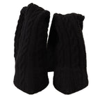 Dolce & Gabbana Black Stretch Socks Knee High Booties Shoes - Zeiniez