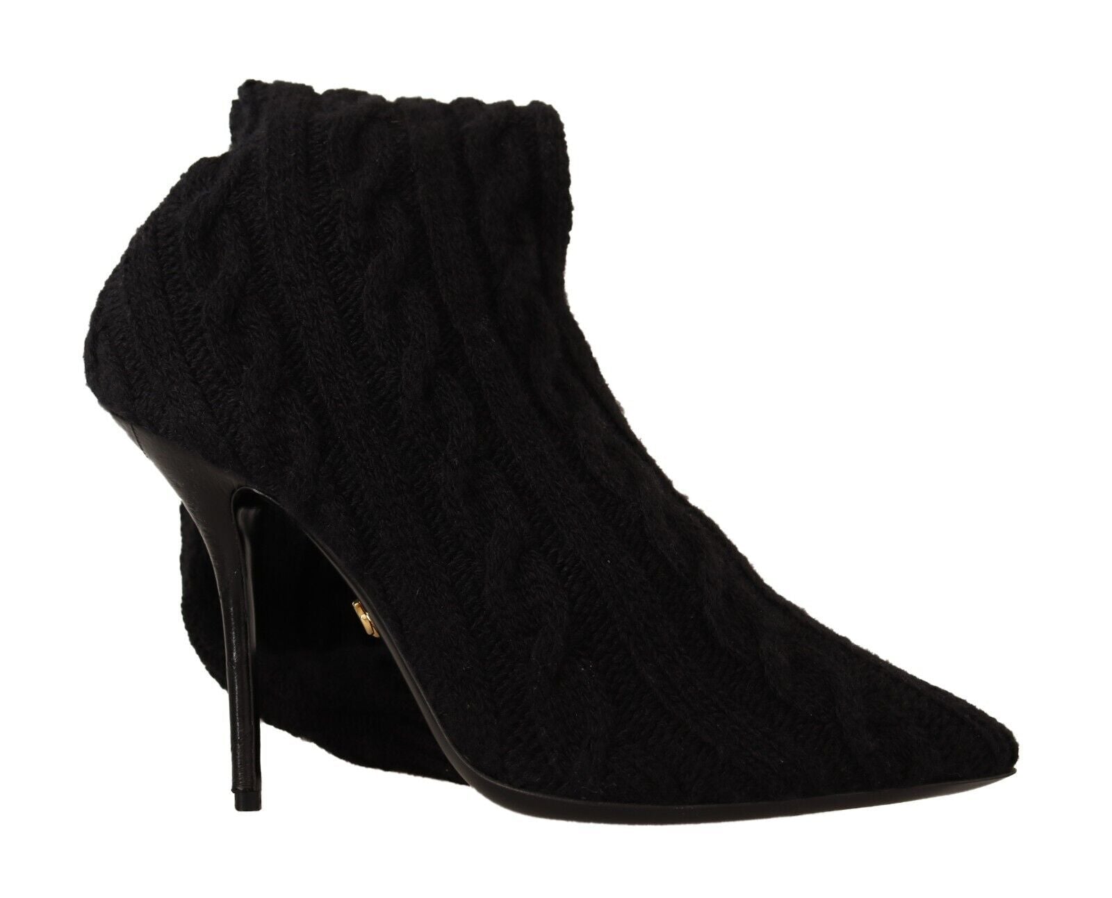 Dolce & Gabbana Black Stretch Socks Knee High Booties Shoes - Zeiniez