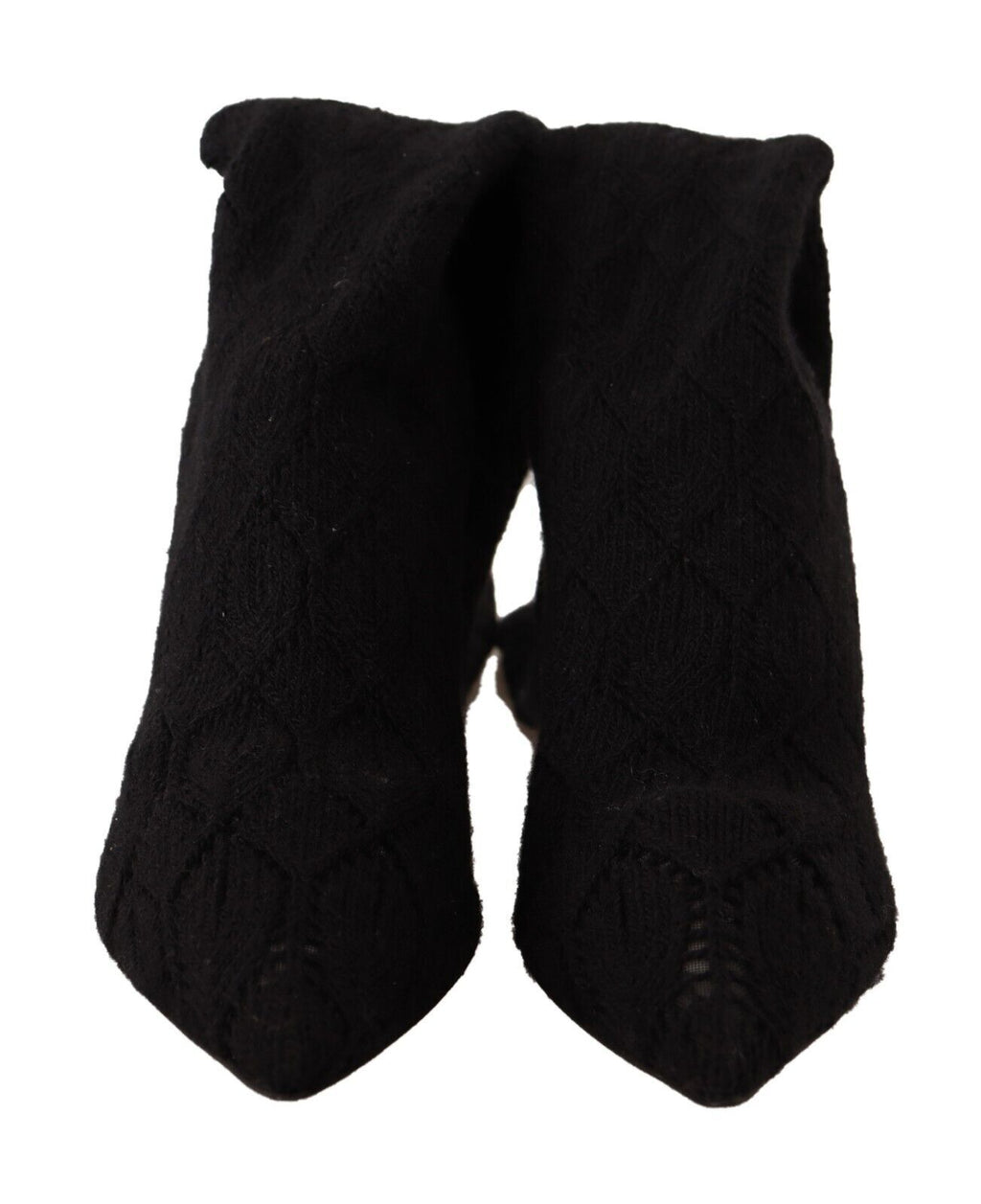 Dolce & Gabbana Black Stretch Socks Knee High Booties Shoes - Zeiniez