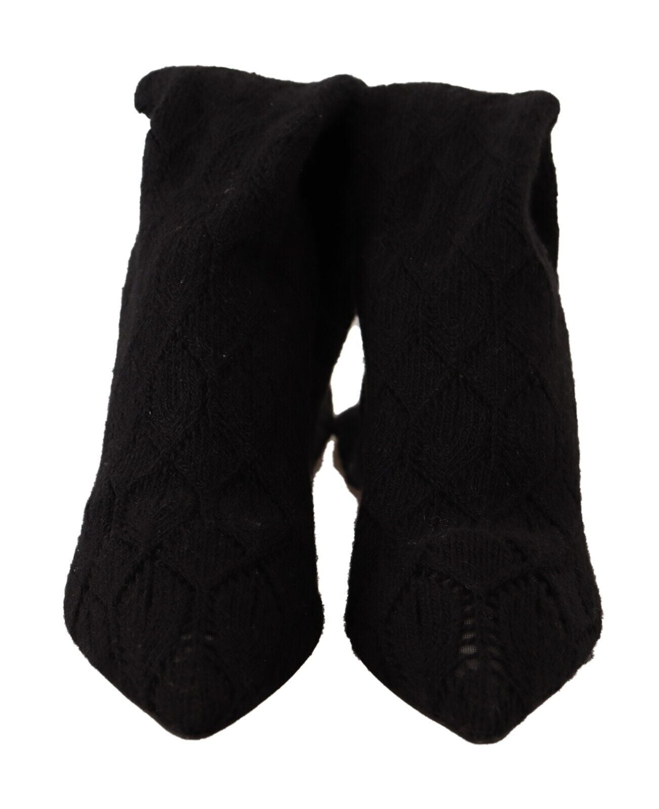 Dolce & Gabbana Black Stretch Socks Knee High Booties Shoes - Zeiniez