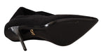 Dolce & Gabbana Black Stretch Socks Knee High Booties Shoes - Zeiniez