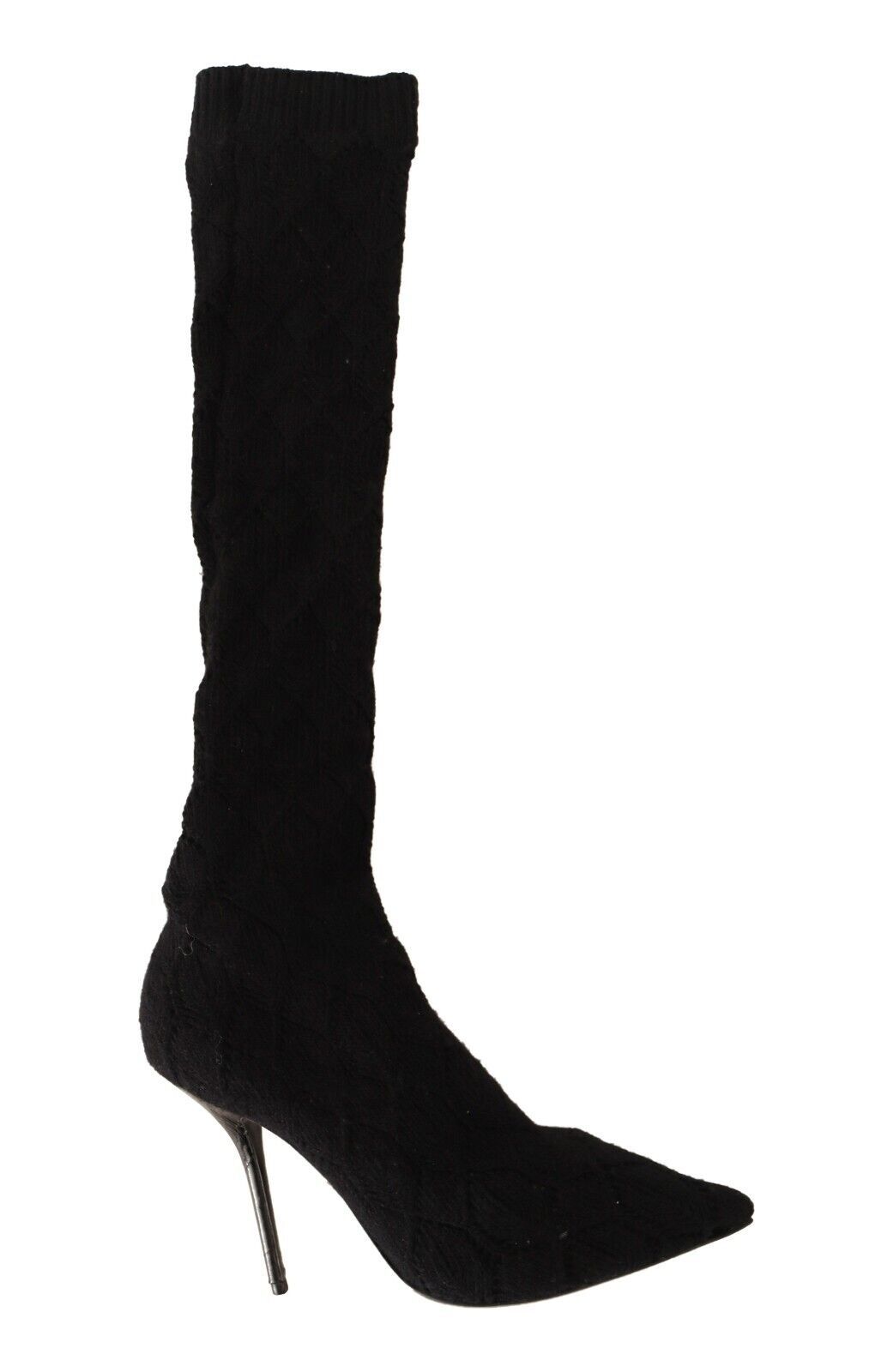 Dolce & Gabbana Black Stretch Socks Knee High Booties Shoes - Zeiniez