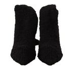 Dolce & Gabbana Black Stretch Socks Knee High Booties Shoes - Zeiniez