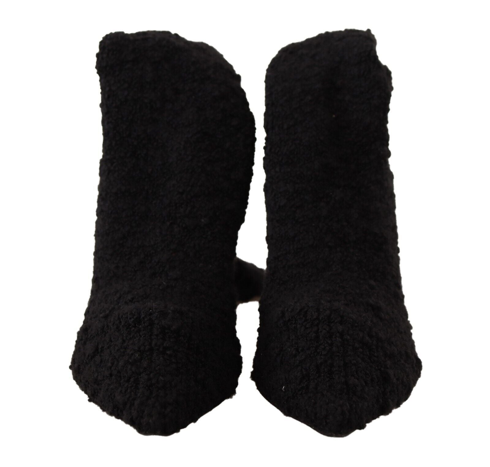 Dolce & Gabbana Black Stretch Socks Knee High Booties Shoes - Zeiniez