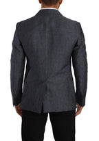 Dolce & Gabbana Blue Linen Cotton Jacket TAORMINA Blazer - Zeiniez