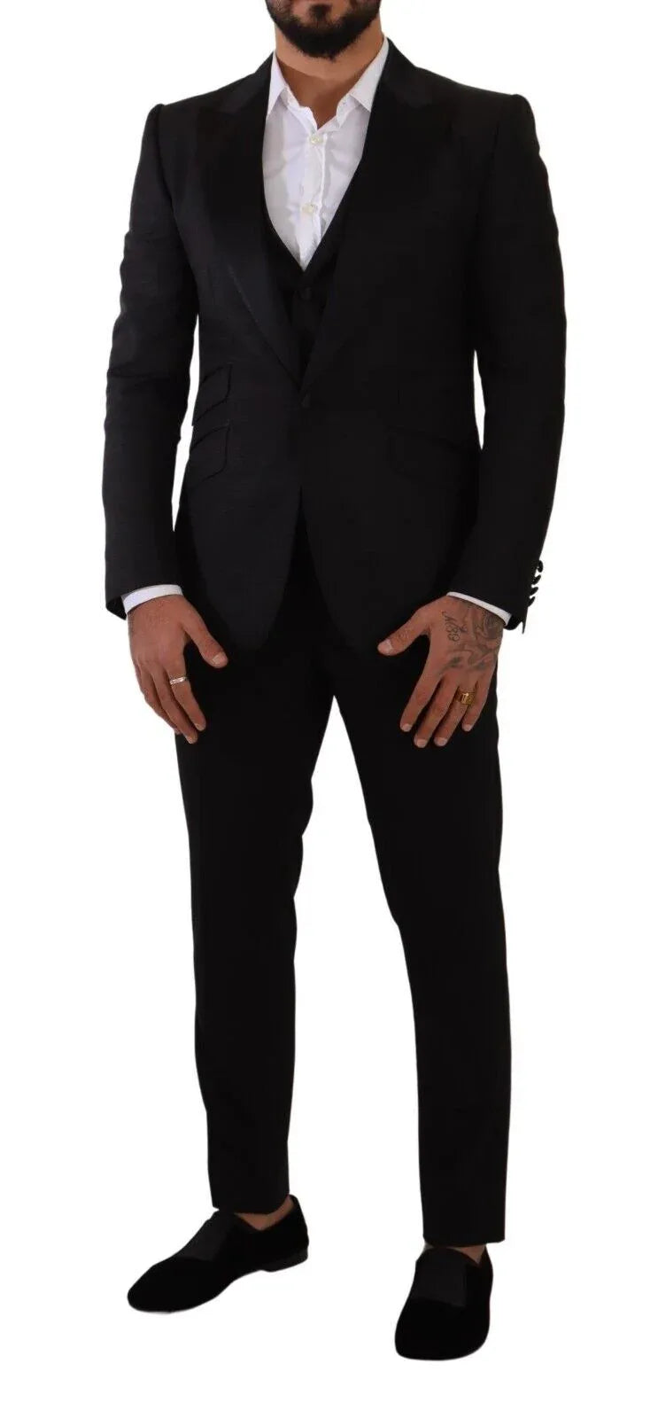 Dolce & Gabbana Black Slim Fit 2 Piece SICILIA Blazer - Zeiniez