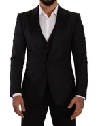 Dolce & Gabbana Black Slim Fit 2 Piece SICILIA Blazer - Zeiniez