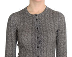 Dolce & Gabbana Black White Wool Top Cardigan Sweater - Zeiniez