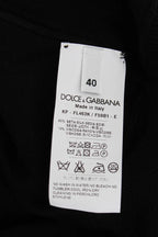 Dolce & Gabbana Black Silk Floral Embroidered Polo Top - Zeiniez