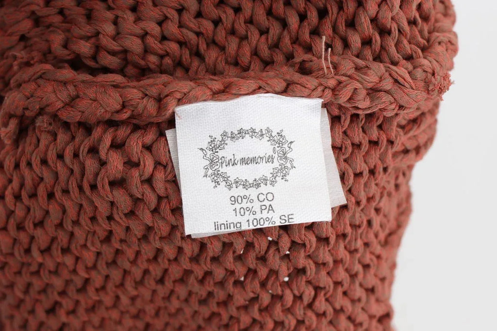 PINK MEMORIES Red Cotton Blend Knitted Sleeveless Sweater - Zeiniez