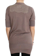 PINK MEMORIES Purple Lace Cotton Cardigan Sweater - Zeiniez