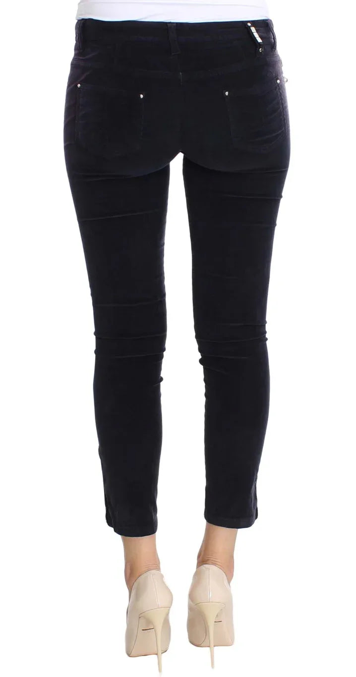 Costume National Purple Cropped Corduroys Jeans - Zeiniez