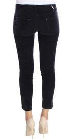 Costume National Purple Cropped Corduroys Jeans - Zeiniez