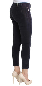 Costume National Purple Cropped Corduroys Jeans - Zeiniez