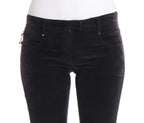 Costume National Purple Cropped Corduroys Jeans - Zeiniez