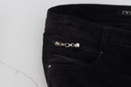 Costume National Purple Cropped Corduroys Jeans - Zeiniez