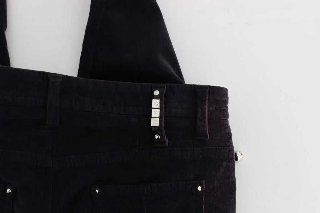 Costume National Purple Cropped Corduroys Jeans - Zeiniez