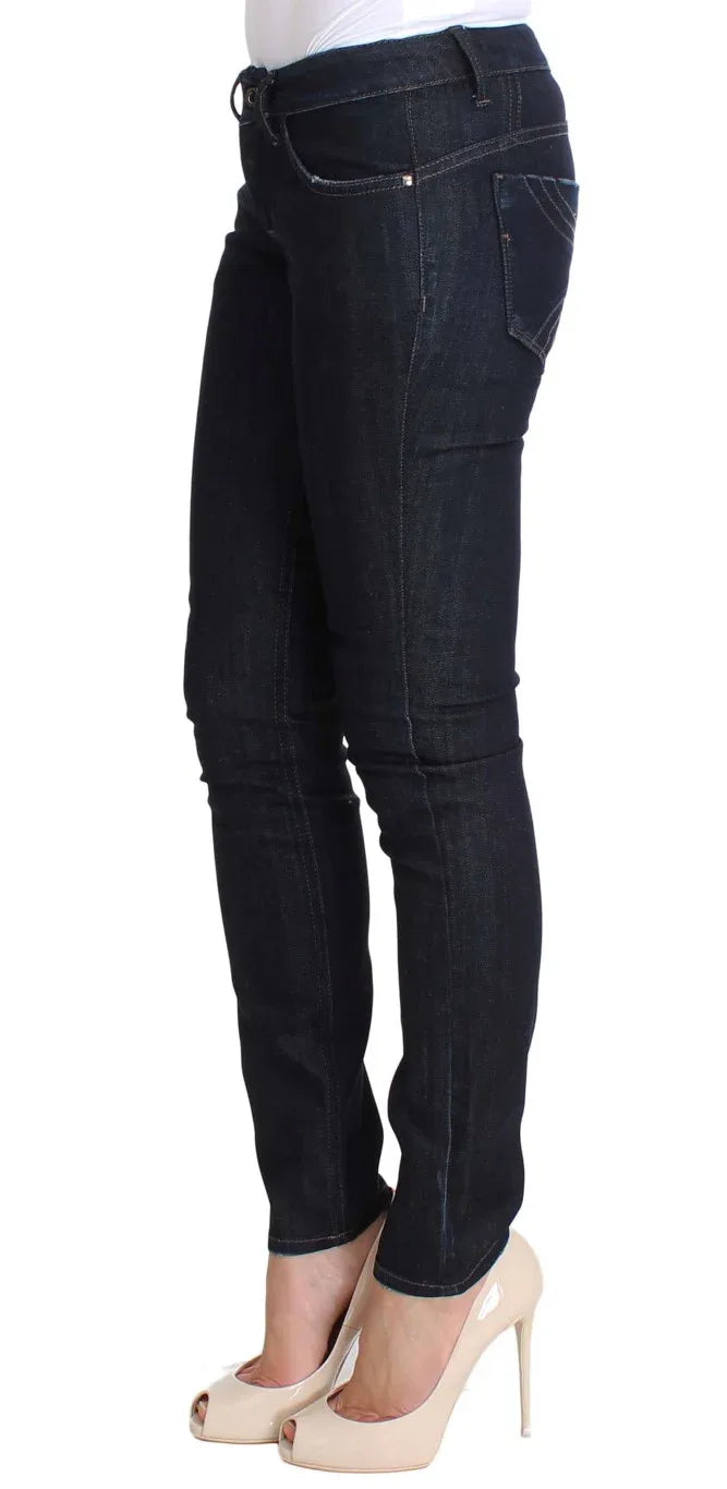 Costume National Blue Cotton Stretch Slim Fit Jeans - Zeiniez