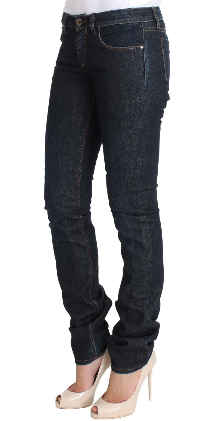 Costume National Blue Cotton Stretch Slim Fit Jeans - Zeiniez