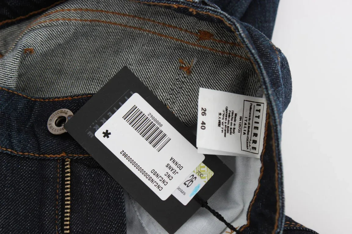 Costume National Blue Cotton Stretch Slim Fit Jeans - Zeiniez