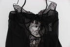 Dolce & Gabbana Black Silk Lace Babydoll Lingerie Top - Zeiniez