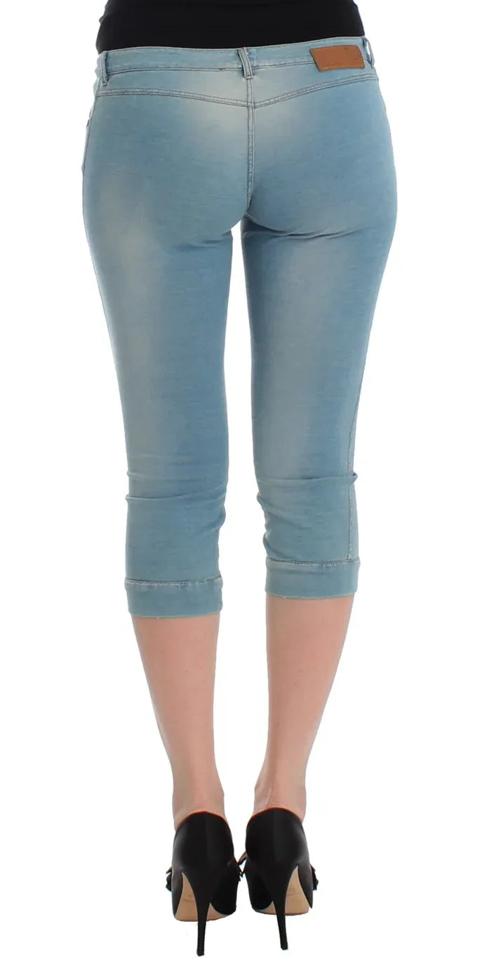 Ermanno Scervino Blue Capri Pants Cropped Jeans - Zeiniez