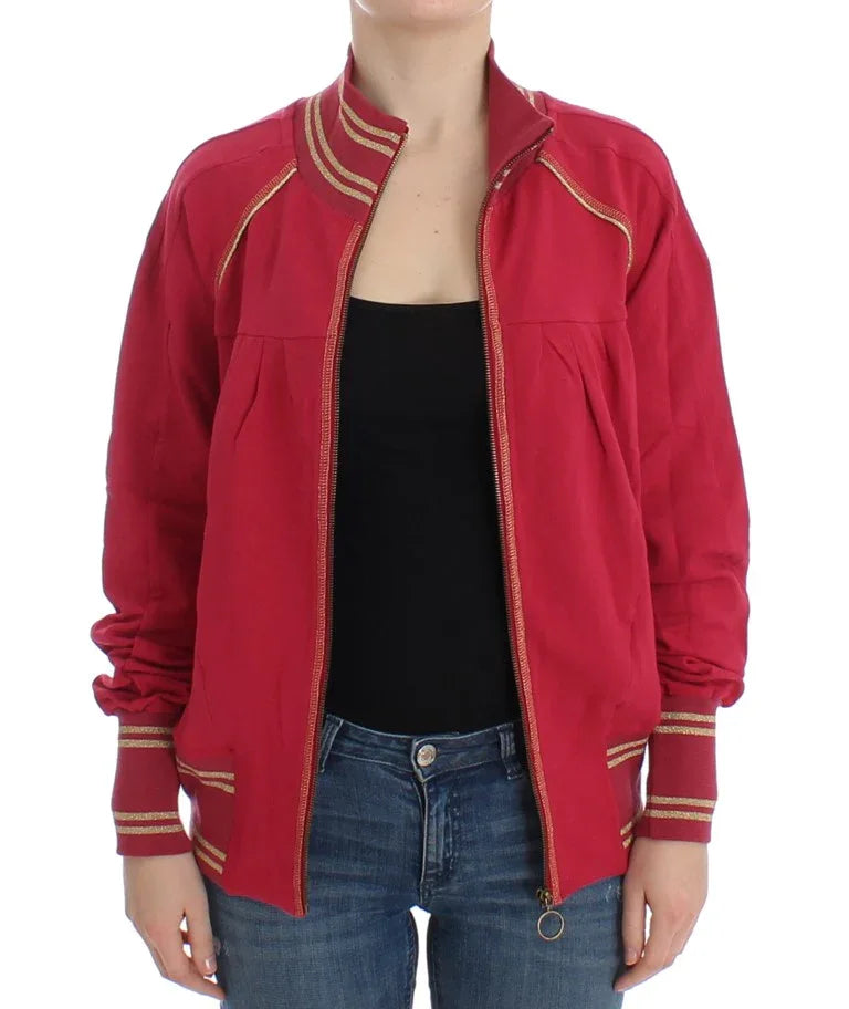 John Galliano Pink Mock Zip Cardigan Sweatshirt Sweater - Zeiniez