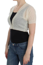 Ermanno Scervino White Wool Cardigan Sweater - Zeiniez