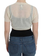 Ermanno Scervino White Wool Cardigan Sweater - Zeiniez