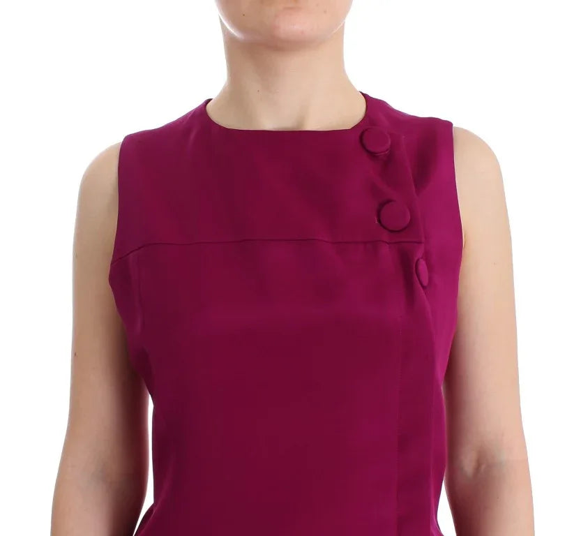 Barbara Casasola Purple Silk Sleeveless Blouse Top - Zeiniez