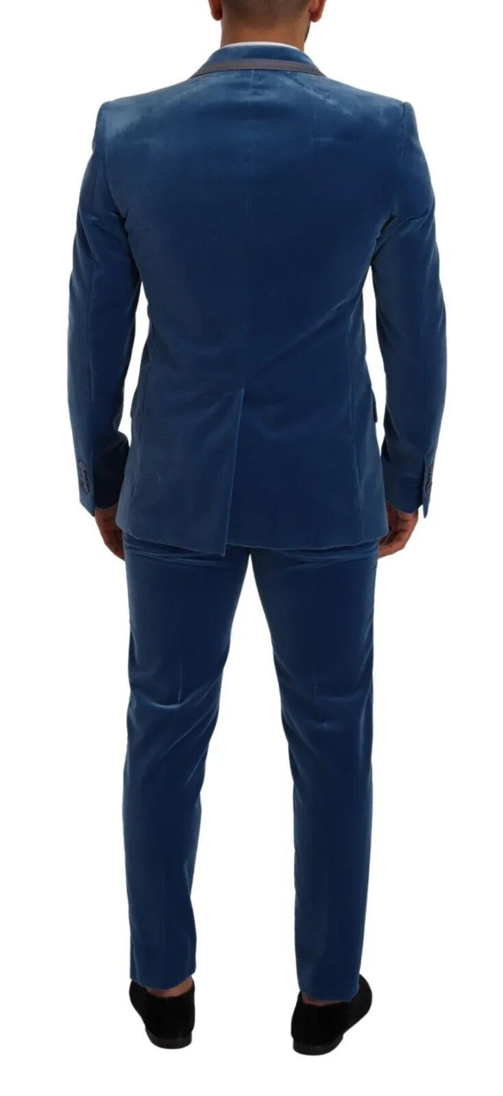 Dolce & Gabbana Blue SICILIA Velvet Slim Fit 2 Piece Suit - Zeiniez