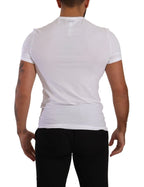 Dolce & Gabbana White Round Neck Cotton Stretch T-shirt Underwear - Zeiniez