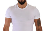 Dolce & Gabbana White Round Neck Cotton Stretch T-shirt Underwear - Zeiniez