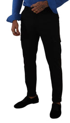 Dolce & Gabbana Black Viscose Skinny Cargo Trouser Pants - Zeiniez