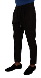 Dolce & Gabbana Bordeaux Wool Men Skinny Trouser Pants - Zeiniez
