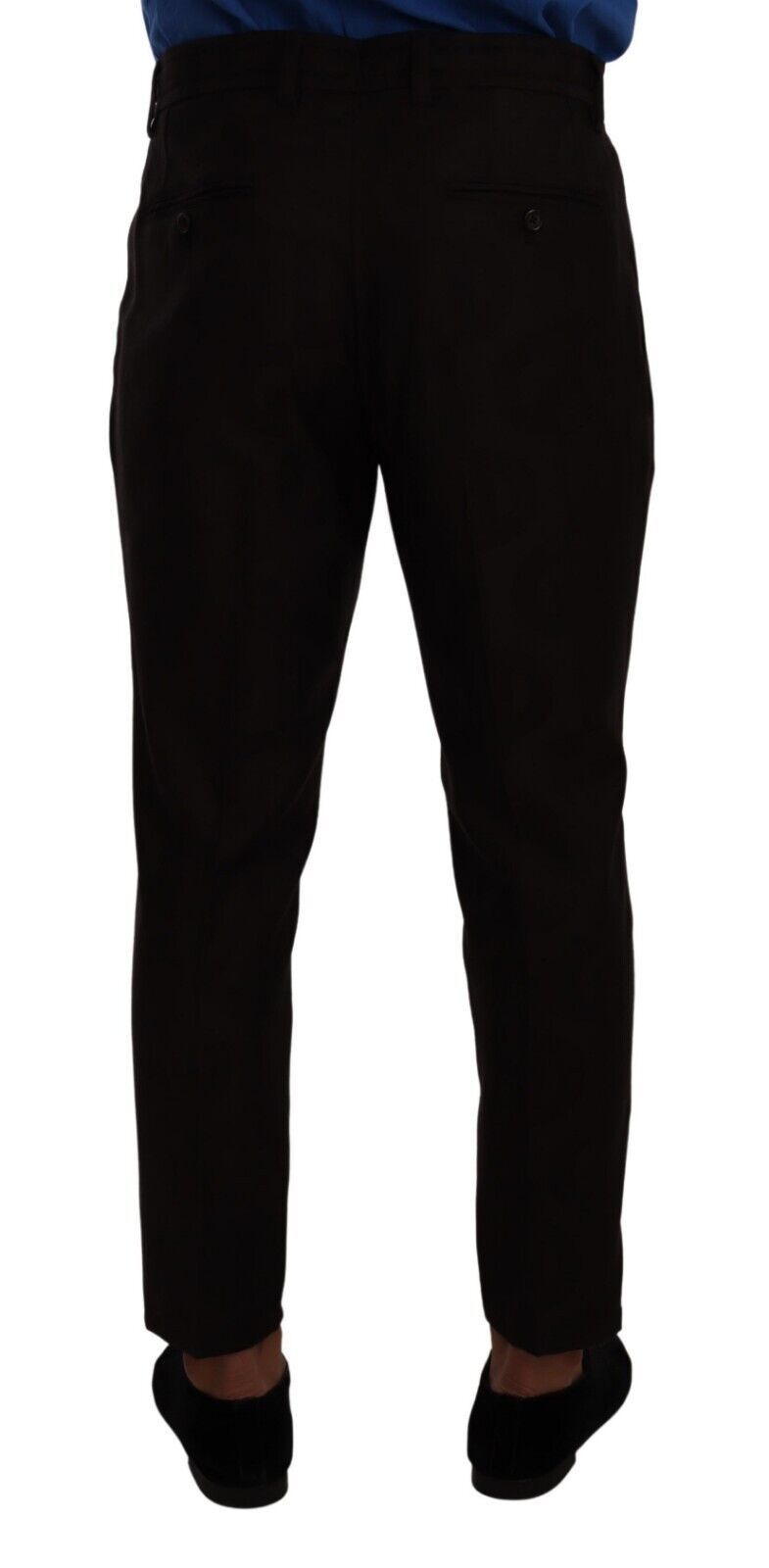 Dolce & Gabbana Bordeaux Wool Men Skinny Trouser Pants - Zeiniez