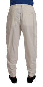 Dolce & Gabbana Off White Cotton Corduroy Cargo Pants - Zeiniez