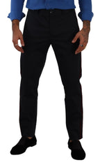 Dolce & Gabbana Blue Bordeaux Cotton Skinny Chino Pants - Zeiniez