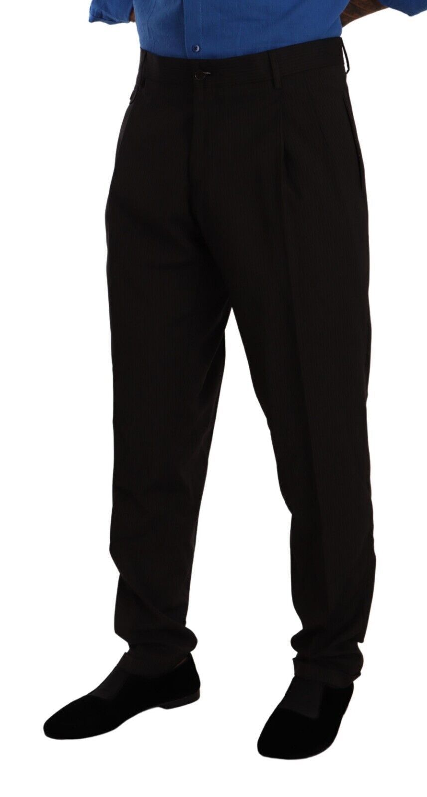 Dolce & Gabbana Brown Wool Skinny Formal Dress Pants - Zeiniez