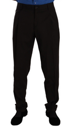 Dolce & Gabbana Brown Wool Skinny Formal Dress Pants - Zeiniez