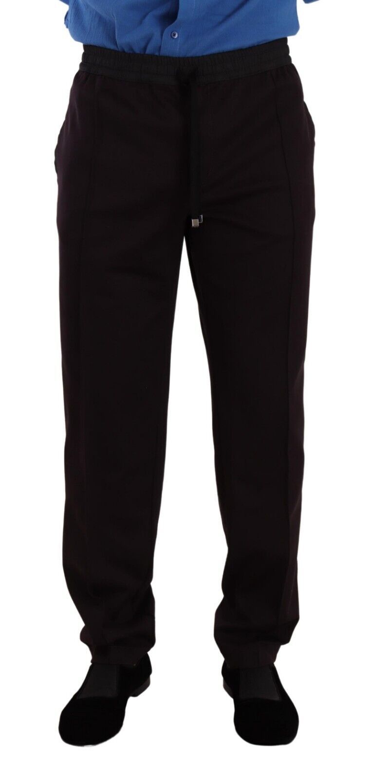 Dolce & Gabbana Bordeaux Cotton Mens Skinny Trouser Pants - Zeiniez