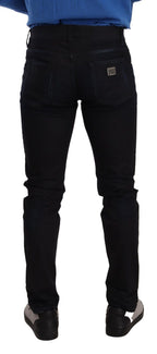 Dolce & Gabbana Blue Cotton Stretch Skinny Denim Trouser Jeans - Zeiniez
