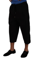 Dolce & Gabbana Black Cotton Torero Sweatpants Shorts Pants - Zeiniez