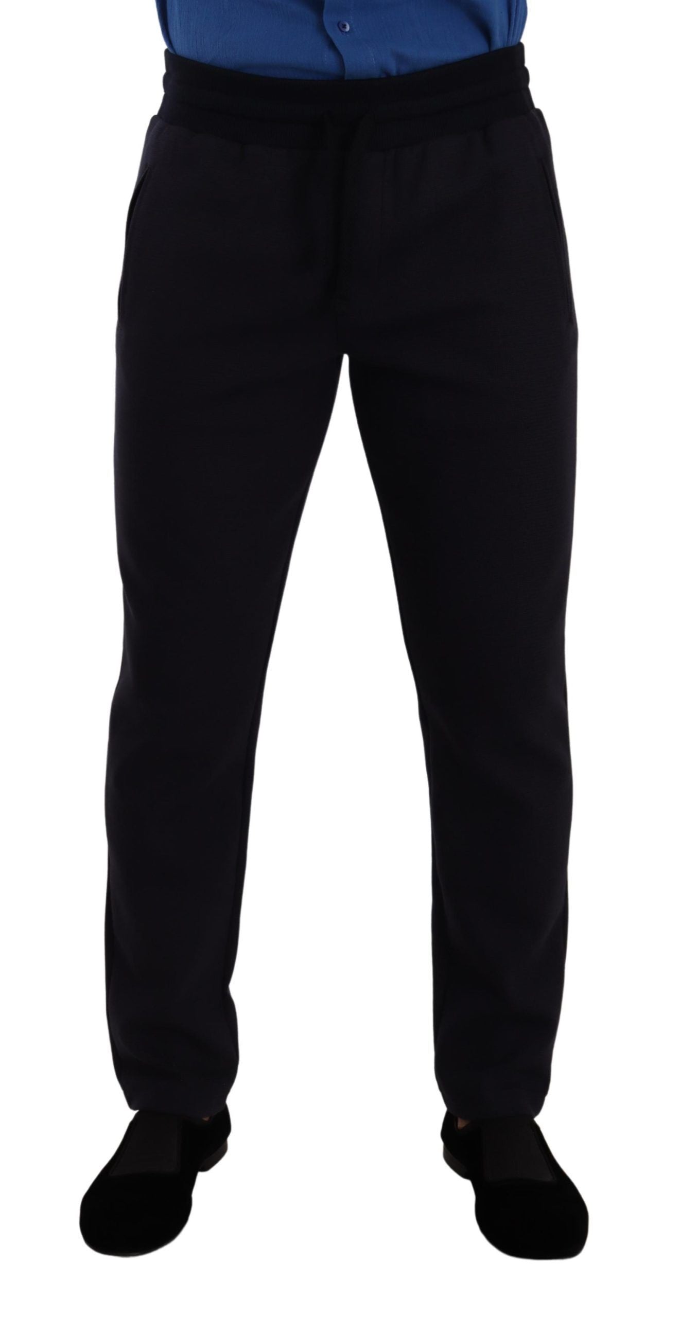 Dolce & Gabbana Blue Cotton Stretch Jogging Trouser Pants - Zeiniez