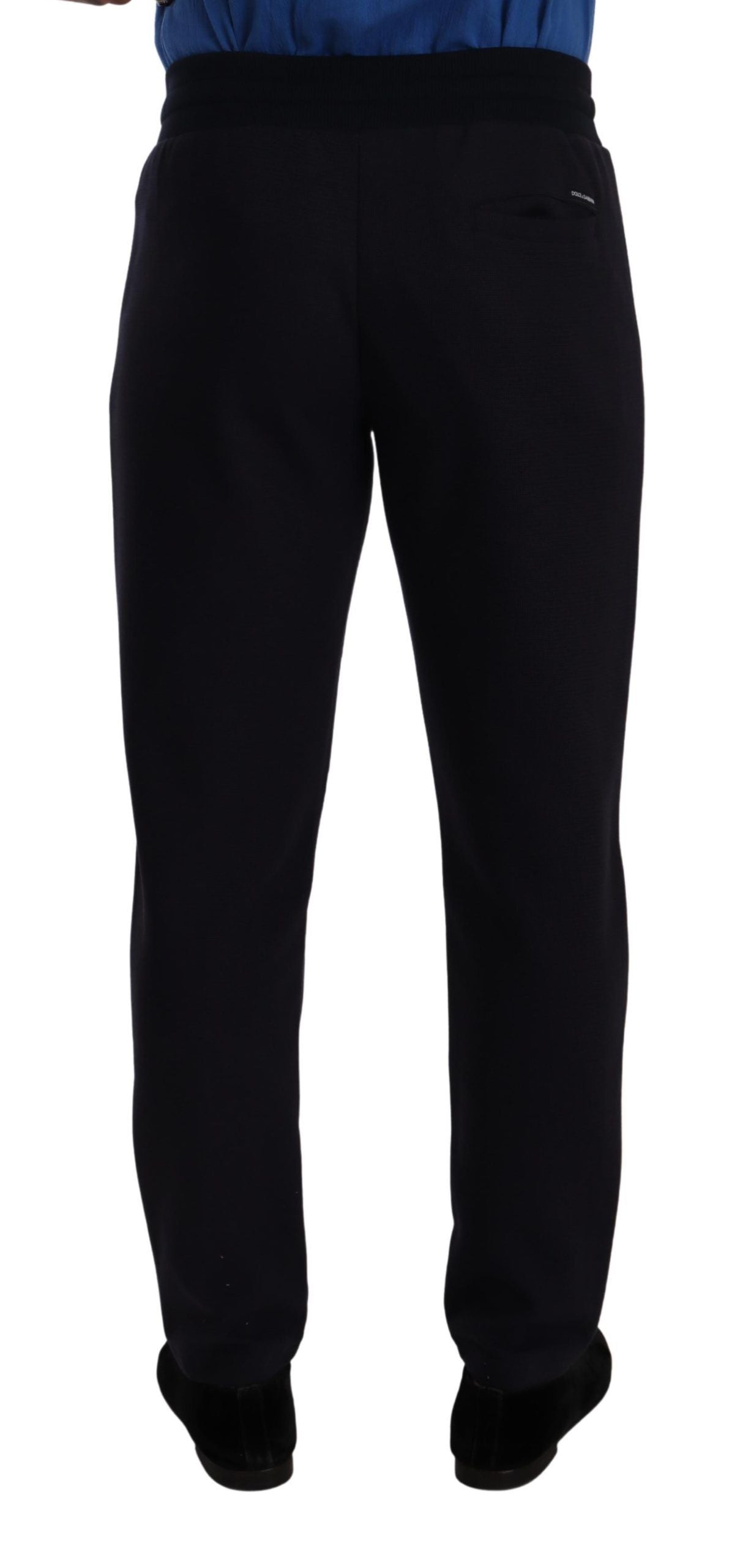Dolce & Gabbana Blue Cotton Stretch Jogging Trouser Pants - Zeiniez