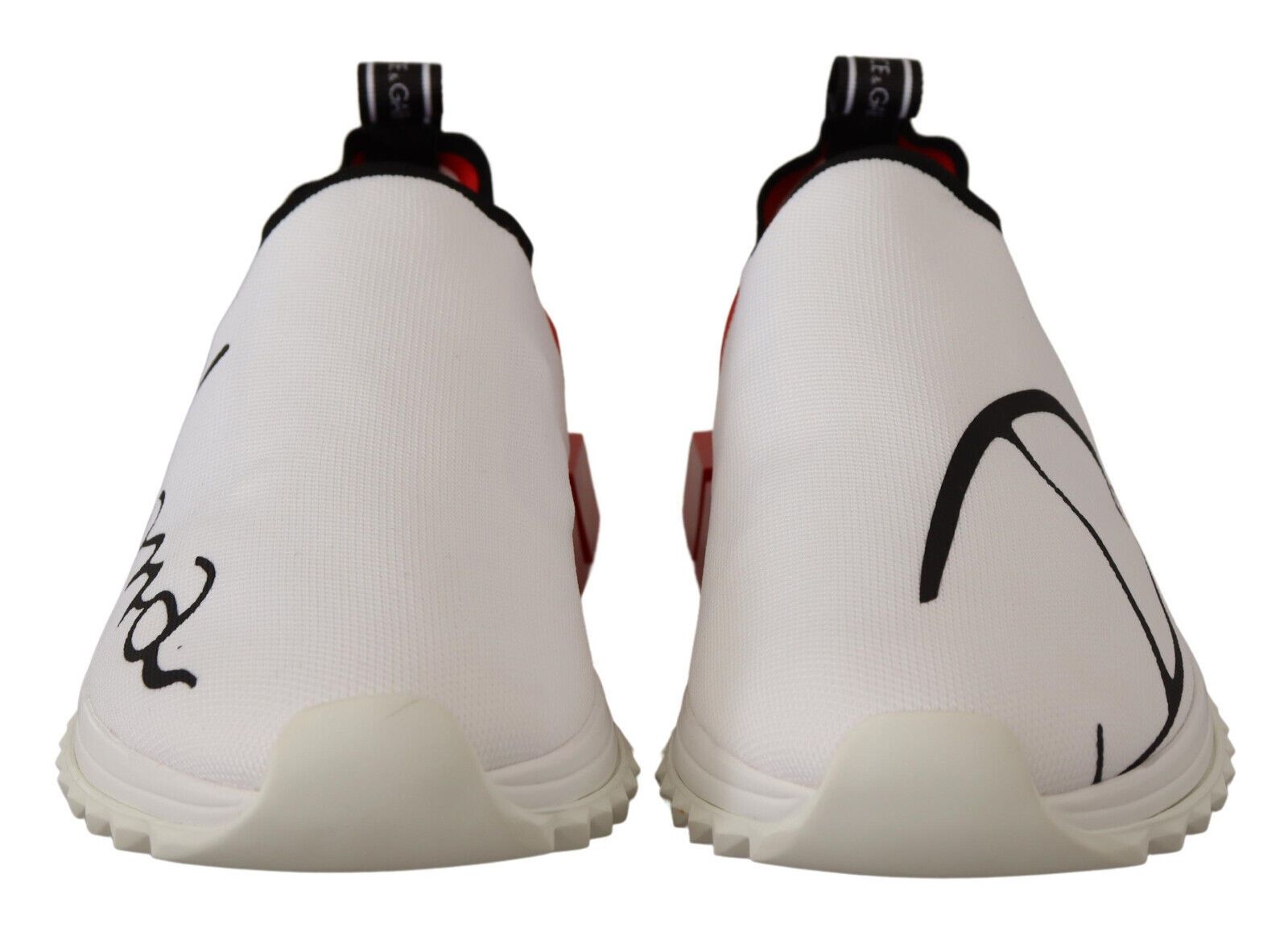 Dolce & Gabbana White Red Sorrento Sandals Sneakers - Zeiniez